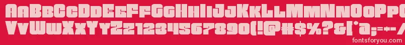 Funkmachineexpand Font – Pink Fonts on Red Background