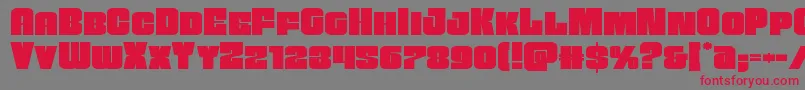 Funkmachineexpand Font – Red Fonts on Gray Background
