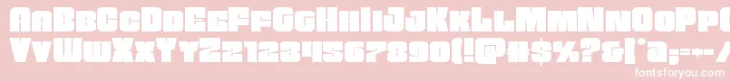 Funkmachineexpand Font – White Fonts on Pink Background