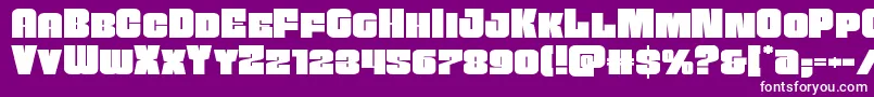 Funkmachineexpand Font – White Fonts on Purple Background