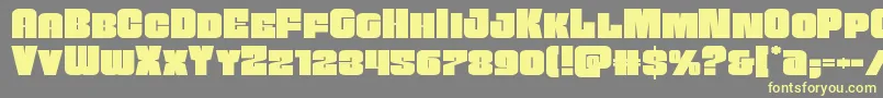 Funkmachineexpand Font – Yellow Fonts on Gray Background
