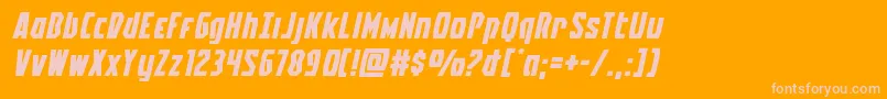 Battleworldxtraexpandital Font – Pink Fonts on Orange Background