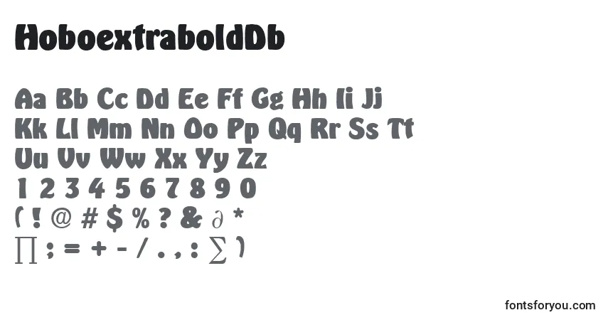 Schriftart HoboextraboldDb – Alphabet, Zahlen, spezielle Symbole