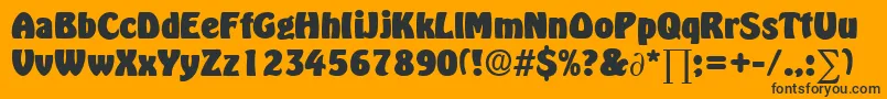 HoboextraboldDb Font – Black Fonts on Orange Background