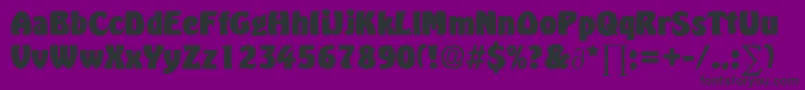 Шрифт HoboextraboldDb – чёрные шрифты на фиолетовом фоне
