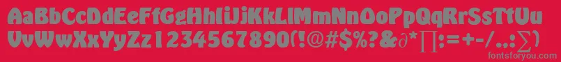 HoboextraboldDb Font – Gray Fonts on Red Background