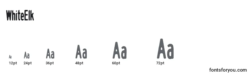 WhiteElk Font Sizes