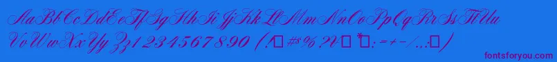 Aerolitescriptcp-fontti – violetit fontit sinisellä taustalla