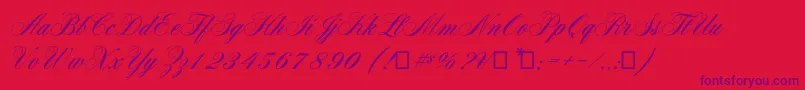 Police Aerolitescriptcp – polices violettes sur fond rouge