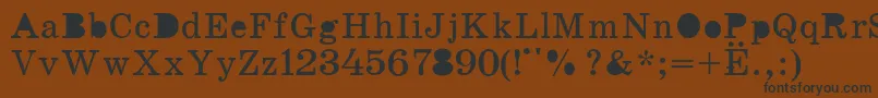 K131 Font – Black Fonts on Brown Background