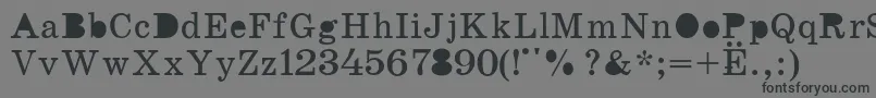 K131 Font – Black Fonts on Gray Background