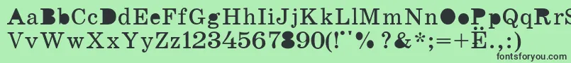 K131 Font – Black Fonts on Green Background