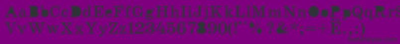 K131 Font – Black Fonts on Purple Background
