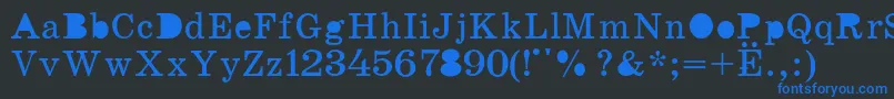K131 Font – Blue Fonts on Black Background
