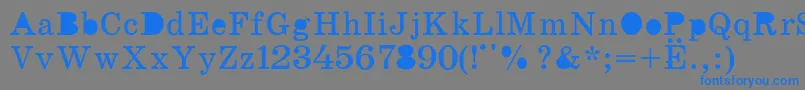 K131 Font – Blue Fonts on Gray Background