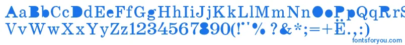 K131 Font – Blue Fonts on White Background