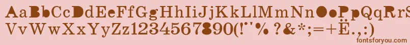 K131 Font – Brown Fonts on Pink Background