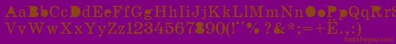 K131 Font – Brown Fonts on Purple Background