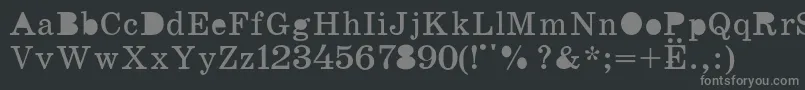 K131 Font – Gray Fonts on Black Background
