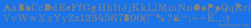 K131 Font – Gray Fonts on Blue Background