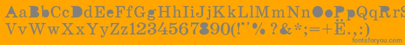 K131 Font – Gray Fonts on Orange Background