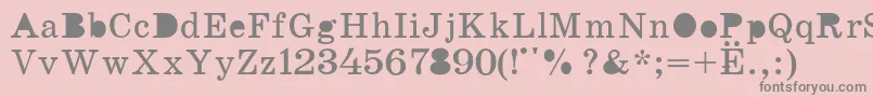K131 Font – Gray Fonts on Pink Background