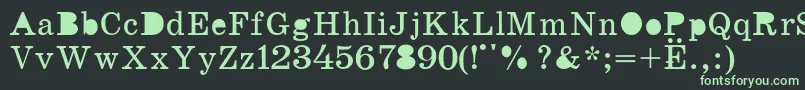K131 Font – Green Fonts on Black Background