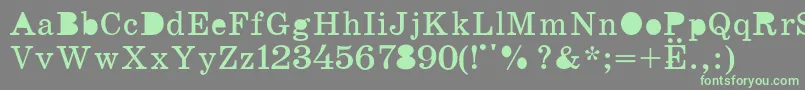 K131 Font – Green Fonts on Gray Background