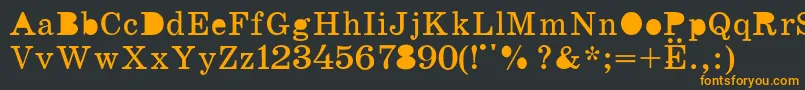 K131 Font – Orange Fonts on Black Background