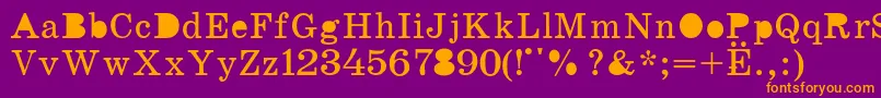 K131 Font – Orange Fonts on Purple Background