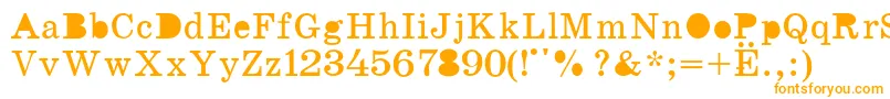 K131 Font – Orange Fonts on White Background