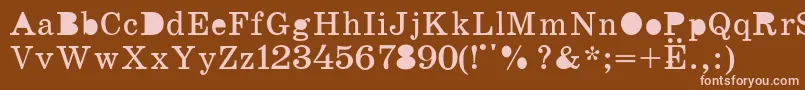 K131 Font – Pink Fonts on Brown Background