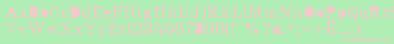 K131 Font – Pink Fonts on Green Background
