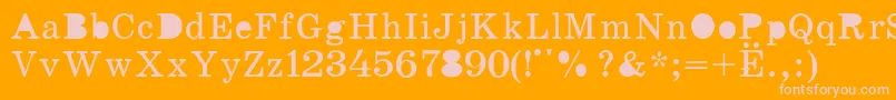 K131 Font – Pink Fonts on Orange Background