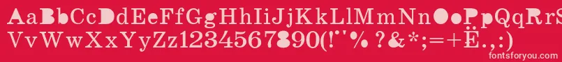 K131 Font – Pink Fonts on Red Background