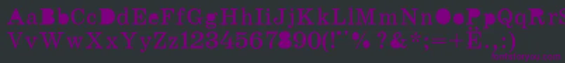 K131 Font – Purple Fonts on Black Background