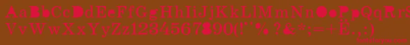 K131 Font – Red Fonts on Brown Background