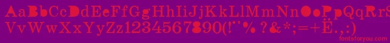 K131 Font – Red Fonts on Purple Background