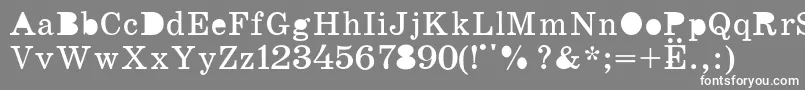 K131 Font – White Fonts on Gray Background