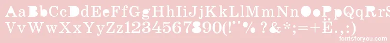 K131 Font – White Fonts on Pink Background