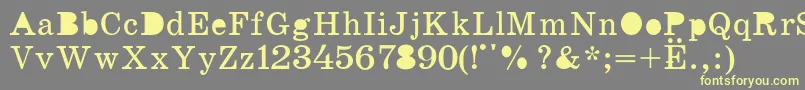 K131 Font – Yellow Fonts on Gray Background