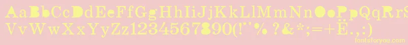 Weitere Informationen zur K131-Schriftart K131-Schriftart – Gelbe Schriften auf rosa Hintergrund