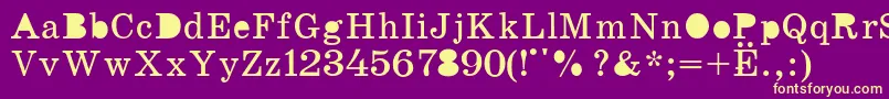 K131 Font – Yellow Fonts on Purple Background