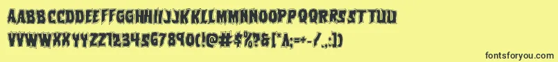Vorvolakaacad Font – Black Fonts on Yellow Background