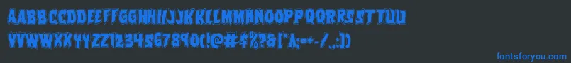 Vorvolakaacad Font – Blue Fonts on Black Background