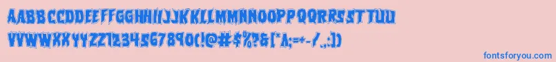 Vorvolakaacad Font – Blue Fonts on Pink Background