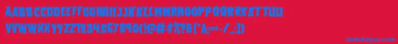 Vorvolakaacad Font – Blue Fonts on Red Background