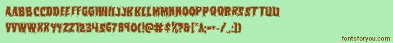 Vorvolakaacad Font – Brown Fonts on Green Background