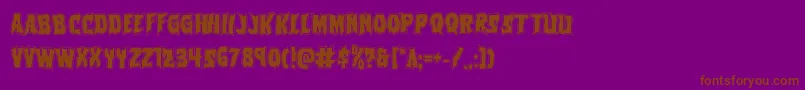 Vorvolakaacad Font – Brown Fonts on Purple Background