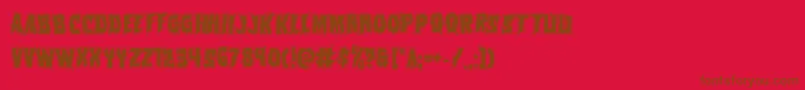 Vorvolakaacad Font – Brown Fonts on Red Background